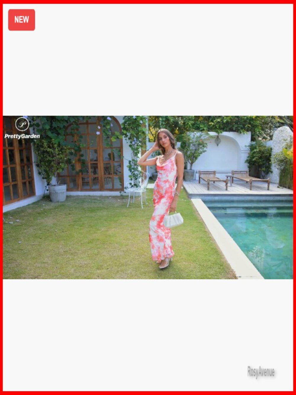 Floral Spaghetti Strap Maxi Bodycon Dress Backless Stretch Formal - Picture 7 of 7
